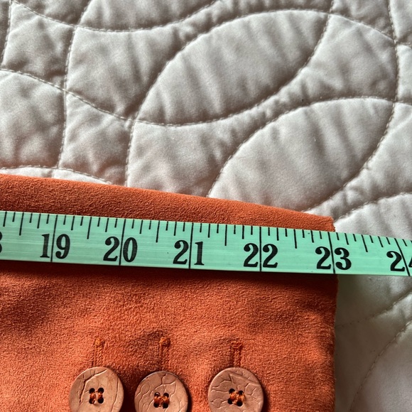 Orange faux suede blazer. - Picture 8 of 8